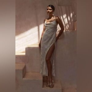 Meshki ERIKA Burnout Velvet Maxi Dress NWOT